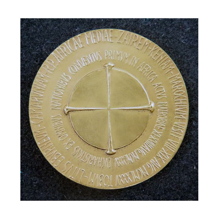 Médaille en bronze du pape Jean Paul II par Manfrini en écrin
