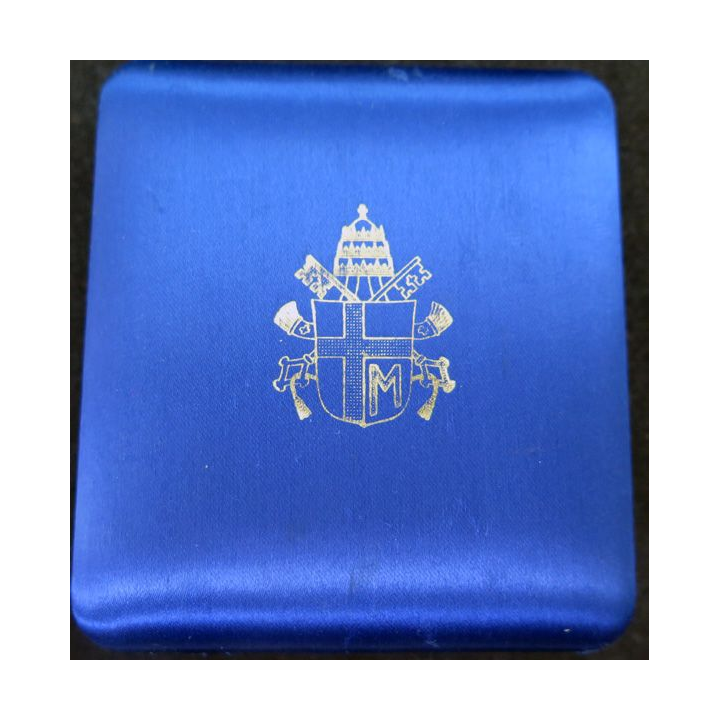Médaille en bronze argenté du pape Jean Paul II Anno 1 Redemptor homninis