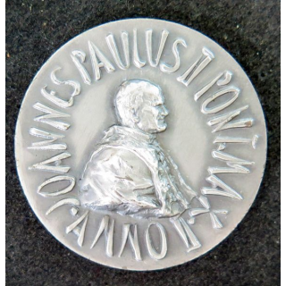 Médaille en bronze argenté du pape Jean Paul II Anno 1 Redemptor homninis