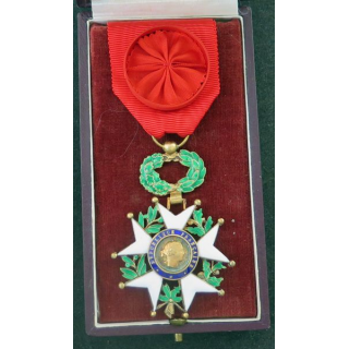 FRANCE : croix d'Officier de la Légion d'Honneur 5° république émaux parfaits 29 Floréal