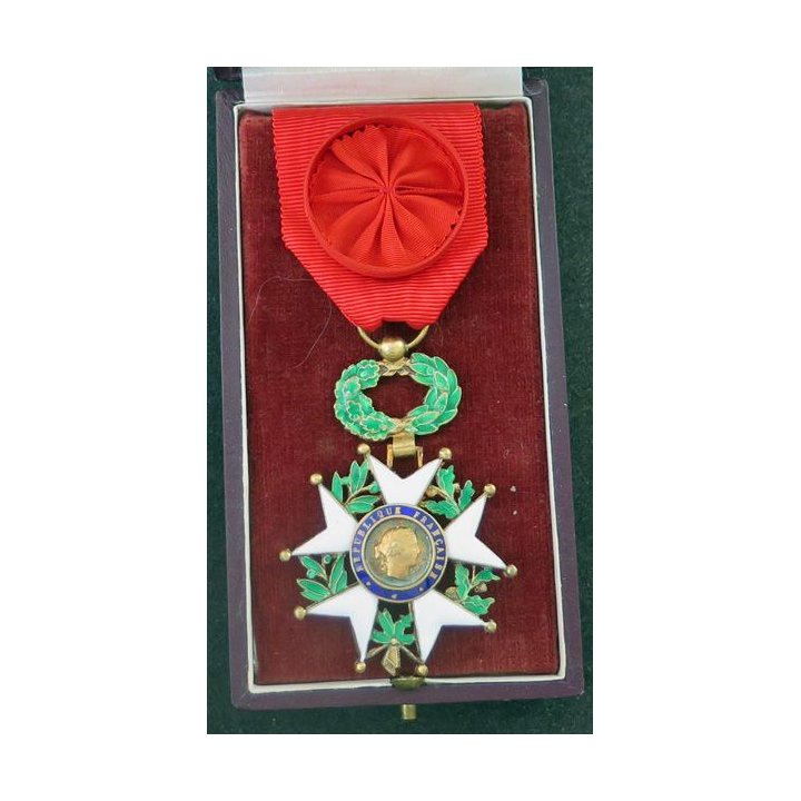 FRANCE : croix d'Officier de la Légion d'Honneur 5° république émaux parfaits 29 Floréal
