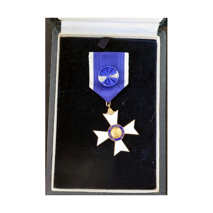 BRESIL : médaille et diplôme attribué de la Croix d'officier de l'ordre de Rio Branco en écrin