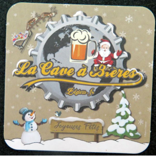 DESSOUS DE VERRE A BIÈRE La cave à Bières Béziers Joyeuses fêtes