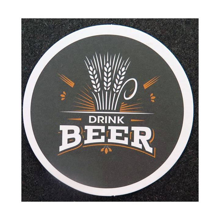DESSOUS DE VERRE A BIÈRE Drink Beer diamètre 9 cm