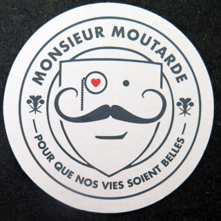 DESSOUS DE VERRE A BIÈRE Monsieur Moutarde  diamètre 10,5 cm