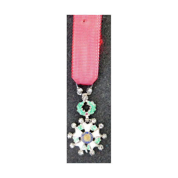 FRANCE : médaille en réduction de chevalier de l'ordre de la légion d'honneur 5° république