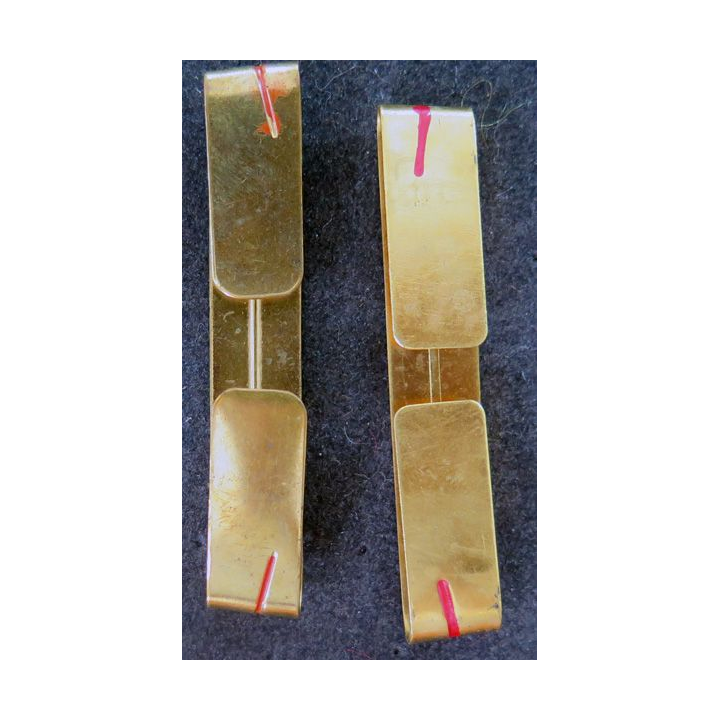 Paire de Galons métalliques d'épaule d'adjudant chef en métal épais