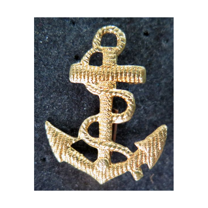 Insigne métal d'ancre des troupes de marine pour calot