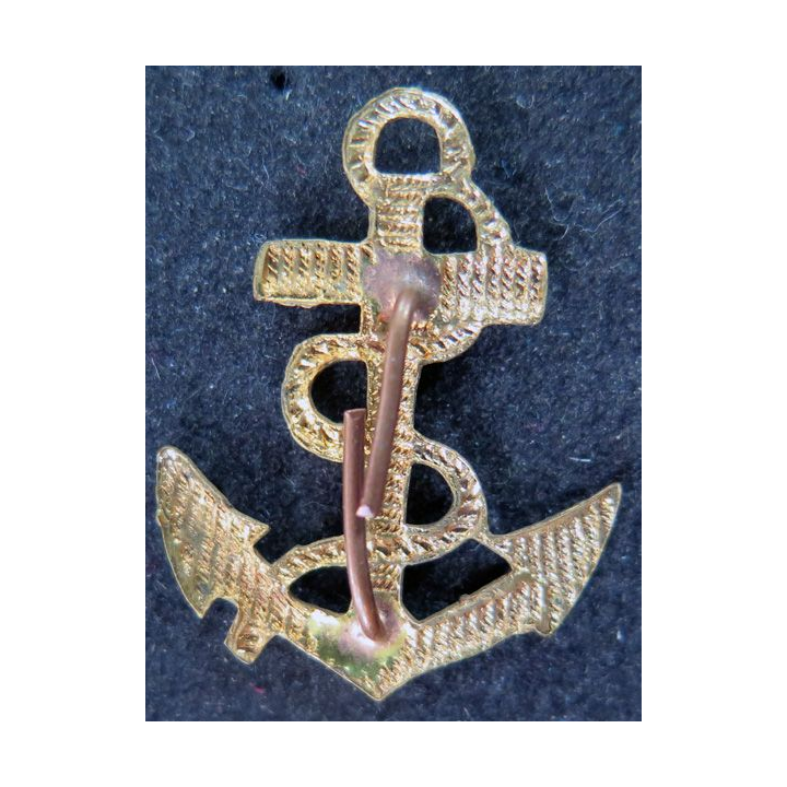 Insigne métal d'ancre des troupes de marine pour calot