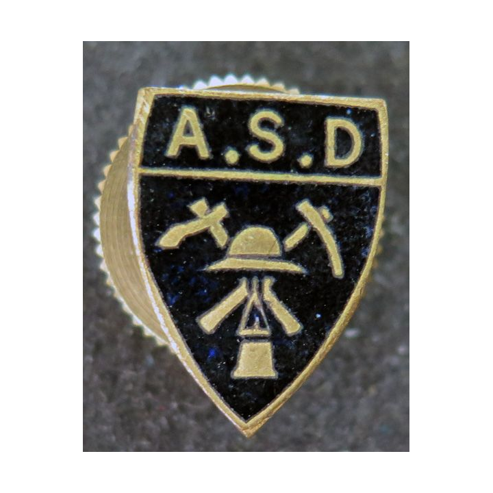 Vieil Insigne de boutonnière de l'ASD en émail