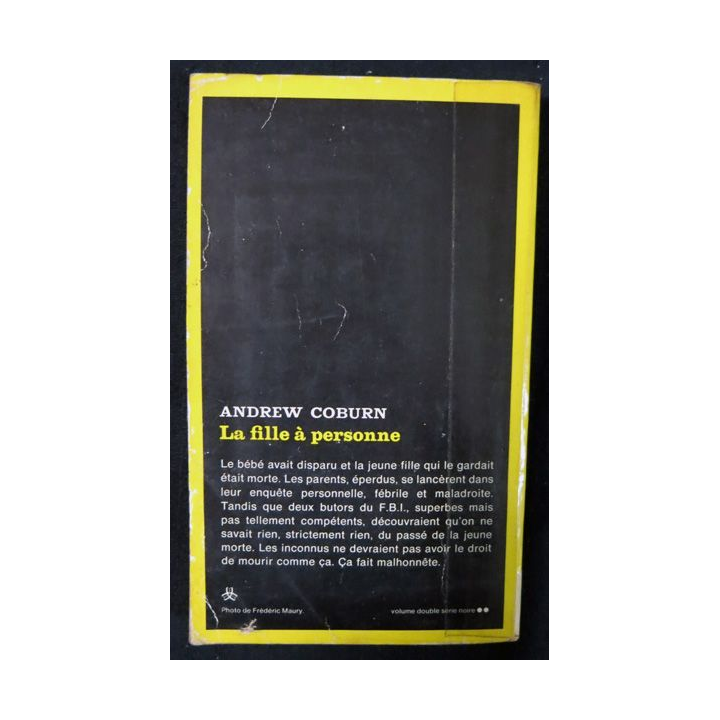 Série Noire : La fille à personne de Andrew Coburn aux Editions Gallimard 1979