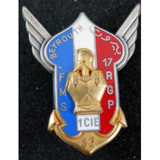 17° RGP : 1° Cie du 17° régiment du génie parachutiste Beyrouth 1982 Fraisse n° 18