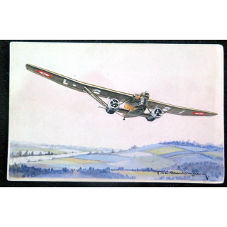 Carte postale dessin  de FARMAN 222 avions de Guerre 39-45 EAEC PARIS