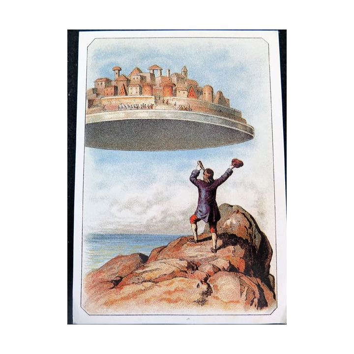 Carte postale de Jonathan Swift, Guilliver Reisen avec timbre du sabot de Vénus
