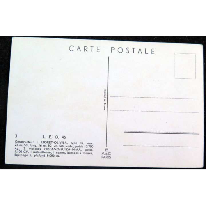 Carte postale dessin  de L.E.O 45 avions de Guerre 39-45 EAEC PARIS