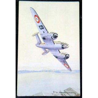 Carte postale dessin de BLOCH 175 avions de Guerre 39-45 EAEC PARIS