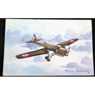 Carte postale dessin de AMIOT 143 avions de Guerre 39-45 EAEC PARIS