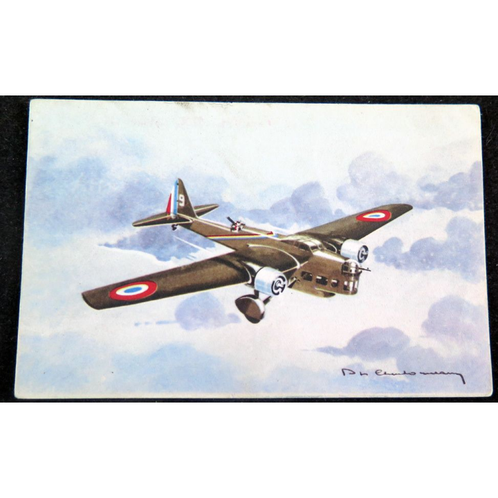 Carte postale dessin de AMIOT 143 avions de Guerre 39-45 EAEC PARIS
