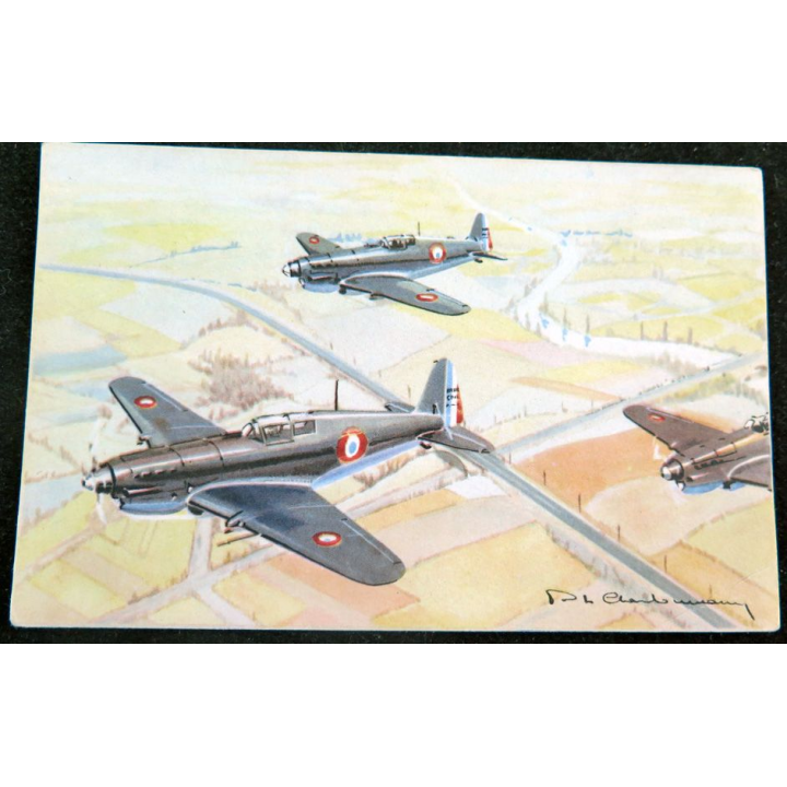 Carte postale dessin de MORANE 406 avions de Guerre 39-45 EAEC PARIS