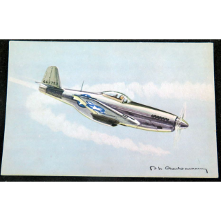 Carte postale dessin de MUSTANG avions de Guerre 39-45 EAEC PARIS
