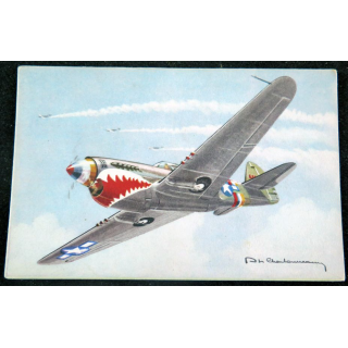 Carte postale dessin de WARHAWK avions de Guerre 39-45 EAEC PARIS