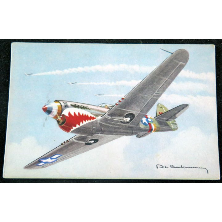 Carte postale dessin de WARHAWK avions de Guerre 39-45 EAEC PARIS