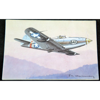 Carte postale dessin de AIRCOBRA avions de Guerre 39-45 EAEC PARIS
