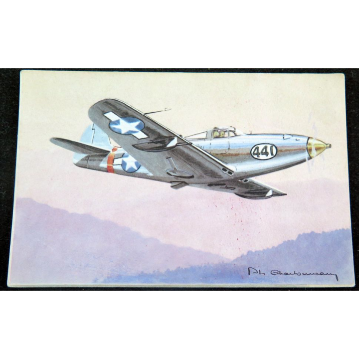 Carte postale dessin de AIRCOBRA avions de Guerre 39-45 EAEC PARIS