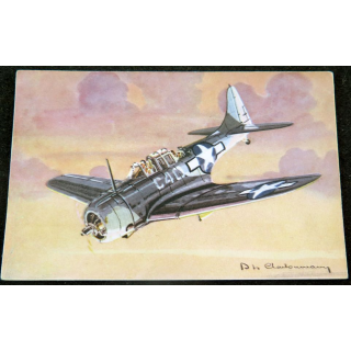 Carte postale dessin de DAUNLESS avions de Guerre 39-45 EAEC PARIS