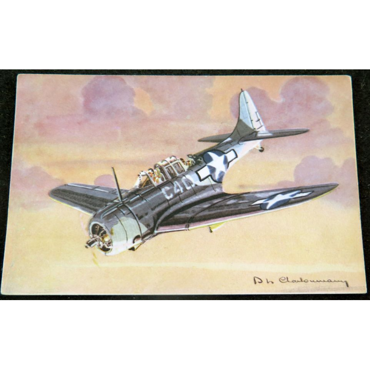 Carte postale dessin de DAUNLESS avions de Guerre 39-45 EAEC PARIS