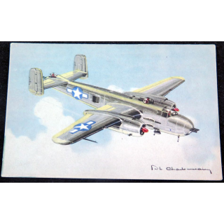 Carte postale dessin de MITCHELL avions de Guerre 39-45 EAEC PARIS