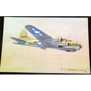 Carte postale dessin de FORTERESSE VOLANTE avions de Guerre 39-45 EAEC PARIS