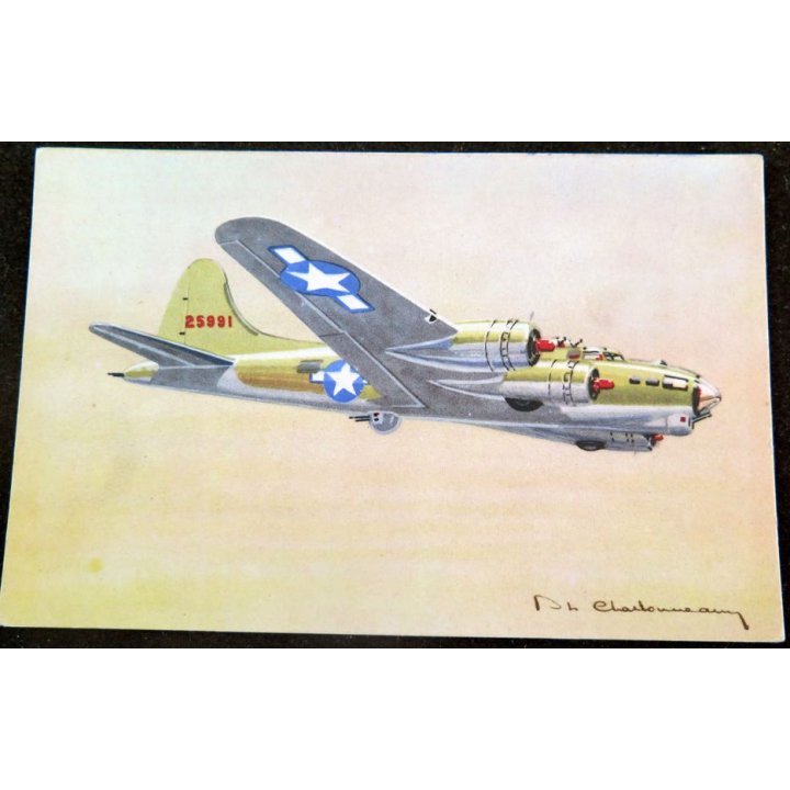 Carte postale dessin de FORTERESSE VOLANTE avions de Guerre 39-45 EAEC PARIS