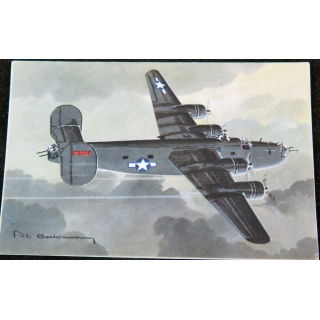 Carte postale dessin de LIBERATOR avions de Guerre 39-45 EAEC PARIS