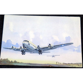 Carte postale dessin de SKYMASTER avions de Guerre 39-45 EAEC PARIS