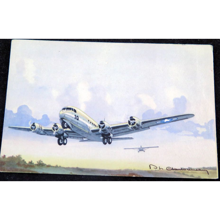 Carte postale dessin de SKYMASTER avions de Guerre 39-45 EAEC PARIS
