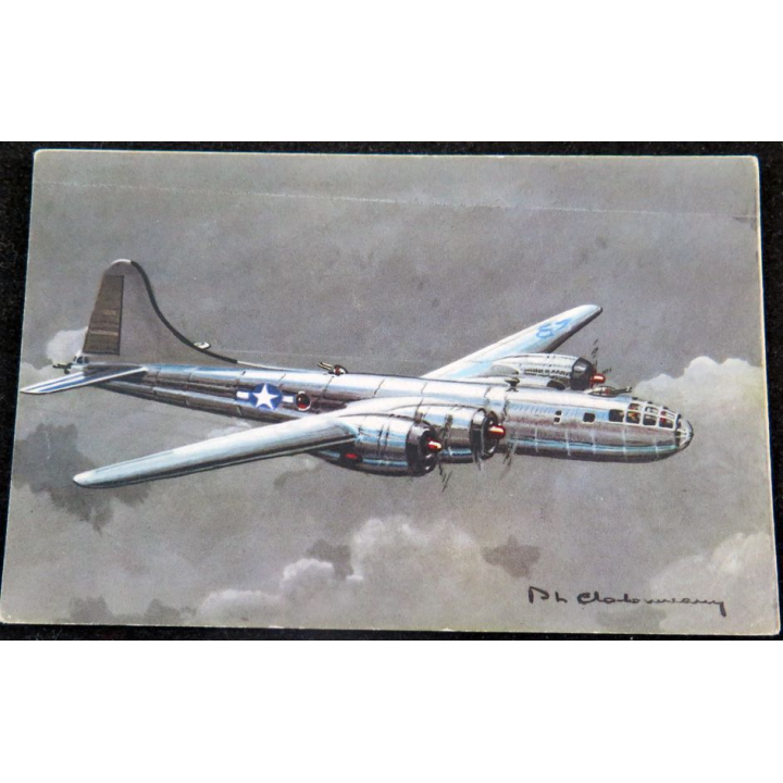 Carte postale dessin de SUPER-FORTRESS avions de Guerre 39-45 EAEC PARIS