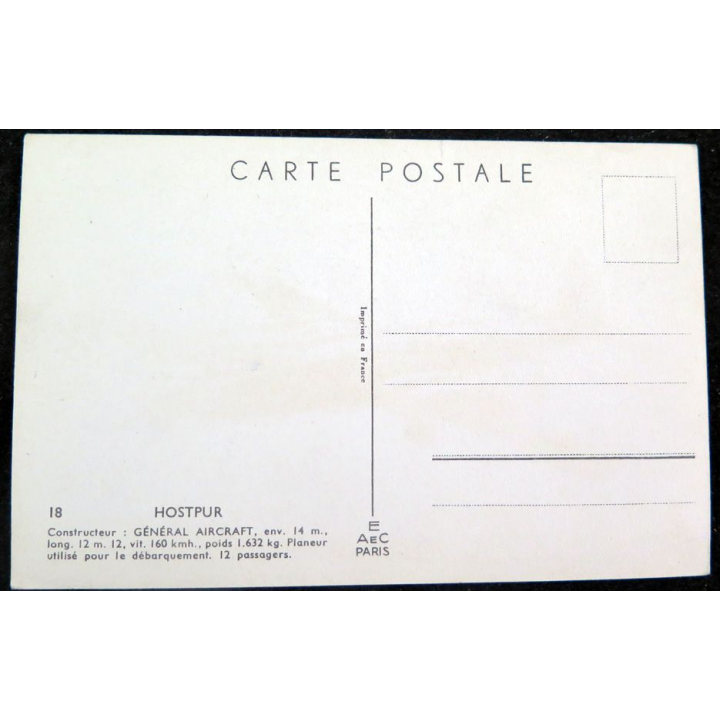 Carte postale dessin de HOSTPUR avions de Guerre 39-45 EAEC PARIS