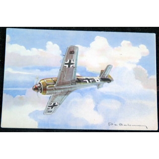 Carte postale dessin de FOCKE-WULF avions de Guerre 39-45 EAEC PARIS