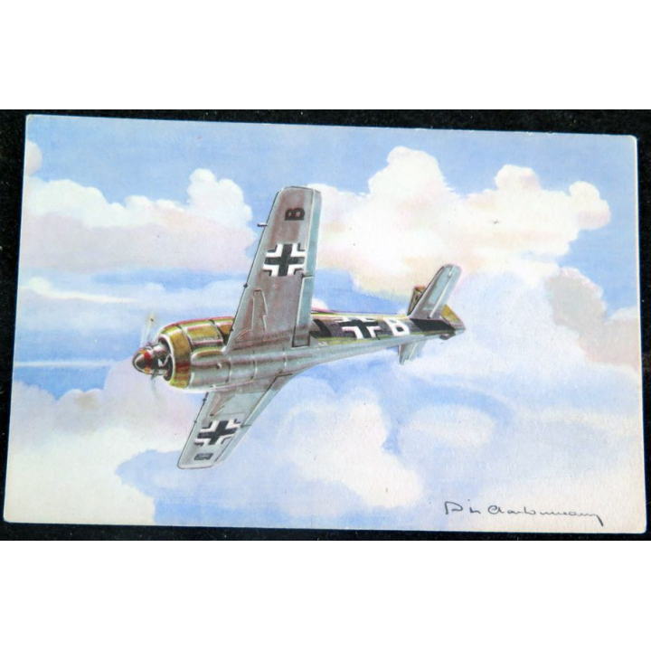 Carte postale dessin de FOCKE-WULF avions de Guerre 39-45 EAEC PARIS