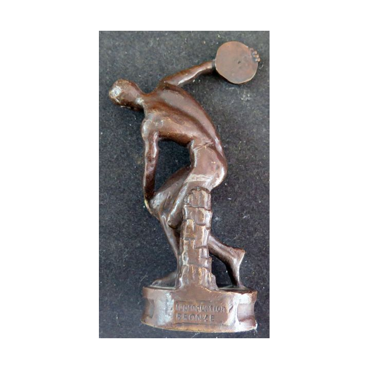 Statue en bronze du lanceur de disques discobole de Myron de 13 cm de hauteur