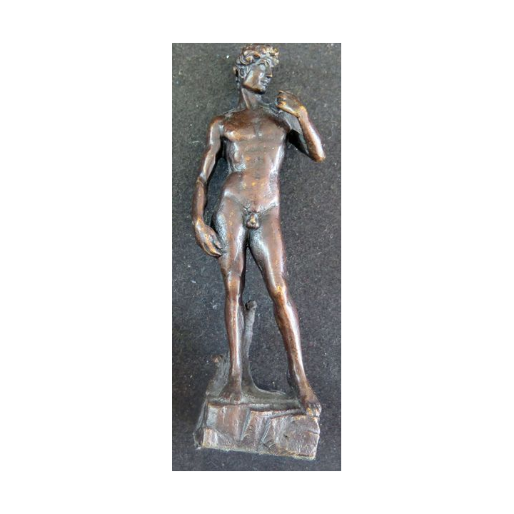 Statue en bronze de David de Michel-Ange de 14 cm de hauteur