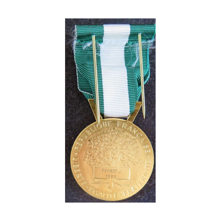 FRANCE : médaille d'honneur communale départementale et régionale  attribuée à Perrot 1995