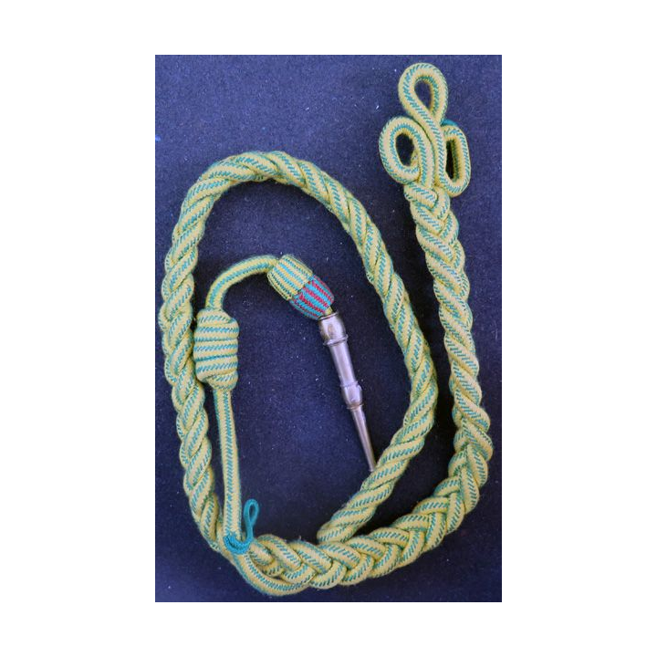 Fourragère de la médaille militaire aiguillette dorée avec gland MM Croix de guerre (MM3)