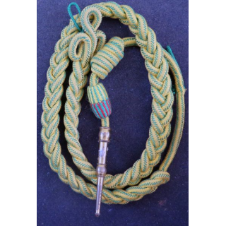 Fourragère de la médaille militaire aiguillette dorée avec gland MM Croix de guerre (MM4)