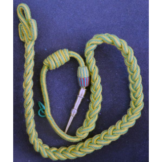 Fourragère de la médaille militaire aiguillette dorée avec gland MM Croix de guerre (MM5)