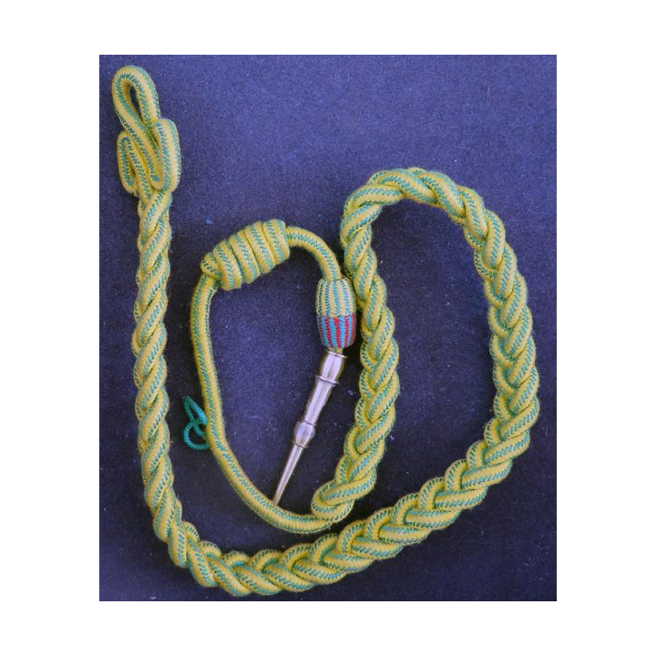 Fourragère de la médaille militaire aiguillette dorée avec gland MM Croix de guerre (MM5)