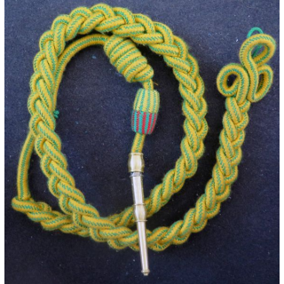 Fourragère de la médaille militaire aiguillette dorée avec gland MM Croix de guerre (MM6)