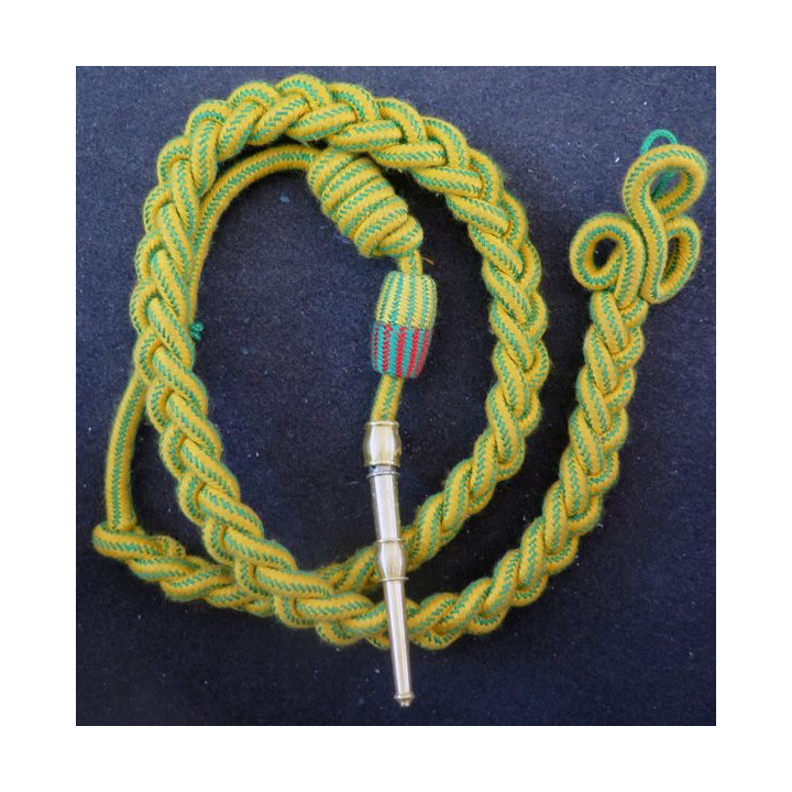 Fourragère de la médaille militaire aiguillette dorée avec gland MM Croix de guerre (MM6)
