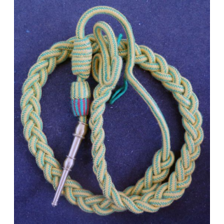 Fourragère de la médaille militaire aiguillette dorée avec gland MM Croix de guerre (MM7)